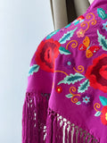LM MANTONCILLO BORADO FLORE ROJO-FUCSIA 18 - FELIZ SHOPPING 