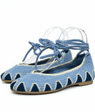 Bailarinas de crochet estilo bohemio con cordones N5810 n5830 - FELIZ SHOPPING 