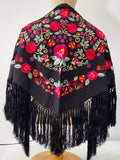 Mantón Flamenco Bordado con Flecos -Mantoncillo de Flamenca -Varios Colores Tk26