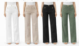 Pantalón ajustado de algodón elástico 5379