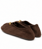 Bailarinas Mujer Elegantes con Adorno Dorado, Zapatos Planos Cómodos, Ligeros y Flexibles 6602b