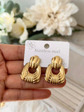FPendientes Dorados de Acero Inoxidable para Mujer -PEN499