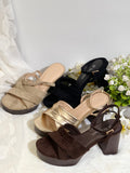 Sandalias de Tacón Ancho con Plataforma-Cómodas y Elegantes 6508