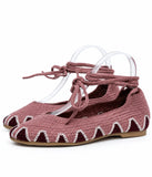 Bailarinas de crochet estilo bohemio con cordones N5810 n5830 - FELIZ SHOPPING 