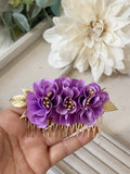 Conjunto Flamenco de Flores – Pendientes y Peineta - FELIZ SHOPPING 