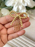 PEINETA Y BROCHE ORO FLAMENCA LAZO BRO599