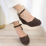 Esparto de cuña de esparto para mujer -Cómodos y elegantes 6006