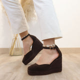 Esparto de Cuña para Mujer con Correa al Tobillo 6002