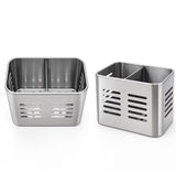 Portacubiertos de Acero Inoxidable con Drenaje y Doble Compartimiento 2 por 6€ tk25