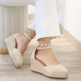 Esparto de cuña de esparto para mujer -Cómodos y elegantes 6006