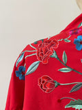 MANTON FLAMENCO BORDADO MEDIANA PARA ADULTOS Y NIÑAS - 27006 ROJO - FELIZ SHOPPING 