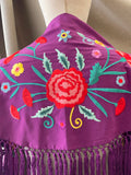 MANTON FLAMENCO BORDADO MEDIANA PARA ADULTOS Y NIÑAS - 270060 MORAO