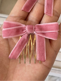 Broche Peine para el Cabello con Lazo de Terciopelo (Varios Colores) Tk-26-bro399
