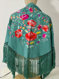 LM270039 MANTONCILLO BORDADO FLAMENCO VERDE AGUA 2 - FELIZ SHOPPING 