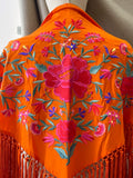 LA-MOD13 MANTONCILLO BORDADO ACAPULCO NARANJA MANT6999