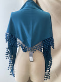 Mantón Rocío con Flecos madroño – Chal Floral Español tk-26-M