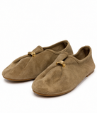 Bailarinas Mujer Elegantes con Adorno Dorado, Zapatos Planos Cómodos, Ligeros y Flexibles 6602b