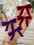 PEINETA BROCHE LAZO TERCIOPELO BRO399 - FELIZ SHOPPING 