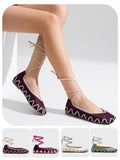 Bailarina de crochet con cintas al tobillo CD66