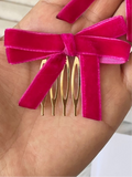 Broche Peine para el Cabello con Lazo de Terciopelo (Varios Colores) Tk-26-bro399