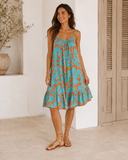 Vestido de tirantes estampado – Talla única v307