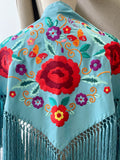 LM MANTONCILLO BORADO FLORE ROJO -TUEQUESA 1 - FELIZ SHOPPING 