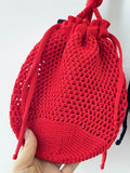 Bolso bombonera de croché calado-Bolso de mano y hombro para feria BO899 - FELIZ SHOPPING 