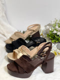 Sandalias de Tacón Ancho con Plataforma-Cómodas y Elegantes 6508