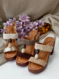 Sandalias de Tacón Ancho con Plataforma para Mujer KA-94