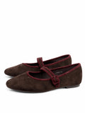 Bailarinas Mary Jane de Mujer – Zapatos Planos con Hebilla y Diseño Bicolor YR908