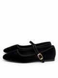 Bailarinas Mary Jane para Mujer -Punta Cuadrada -Suaves y Cómodas -Correa con Hebilla YR8895