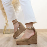 Esparto de Cuña para Mujer con Correa al Tobillo 6002