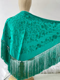 L01-270021 MANTON BORDADO FLRCO CORTO VERDE AGUA