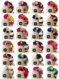 Corona de Flores Flamenca Hecha a Mano con Flores de Tela TK-26-f17