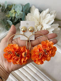 Conjunto Flamenco de Flores – Pendientes y Peineta - FELIZ SHOPPING 