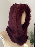 Pasamontañas de Punto para Mujer con Pelo Suave-Gorro y Cuello 2 en 1 -Cálido y Cómodo para Invierno go1499