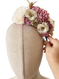 Corona de Flore Flamenca para nina Hecha a Mano con Flores de Tela TK-26-f14 - FELIZ SHOPPING 
