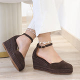 Esparto de cuña de esparto para mujer -Cómodos y elegantes 6006