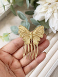 peineta y broche oro flemenca mariposa bro499