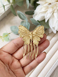 peineta y broche oro flemenca mariposa bro499