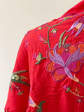 LD MANTONCILLO BORDADO ALGODON ROJO MANT7599