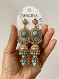 Pendientes largos con flecos y cuentas-Estilo flamenca pen1199