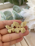 Peineta y broche de mariposa dorado bro599