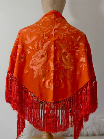 M01-270034 MANTONCILLO BORDADO  NARANJA MANT6999