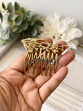 BROCHE Y PEINETA RAMA DORADO BRO599