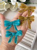 Peineta broche lazo terciopelo bro399 - FELIZ SHOPPING 