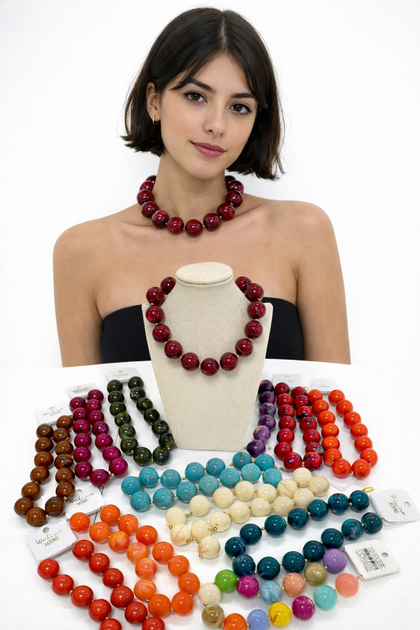 Collar vintage de cuentas grandes-Diseño moderno-Realza el cuello-Ideal para diario y eventos