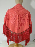 L01-270034 MANTON BORDADO FLRCO CORTO CORAL