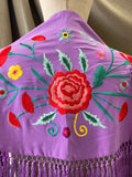 MANTON FLAMENCO BORDADO MEDIANA PARA ADULTOS Y NIÑAS - 270060 VERDE AGUA