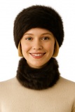 Cuello de pelo 2 en 1 -Cuello y Gorro en Uno bu1499